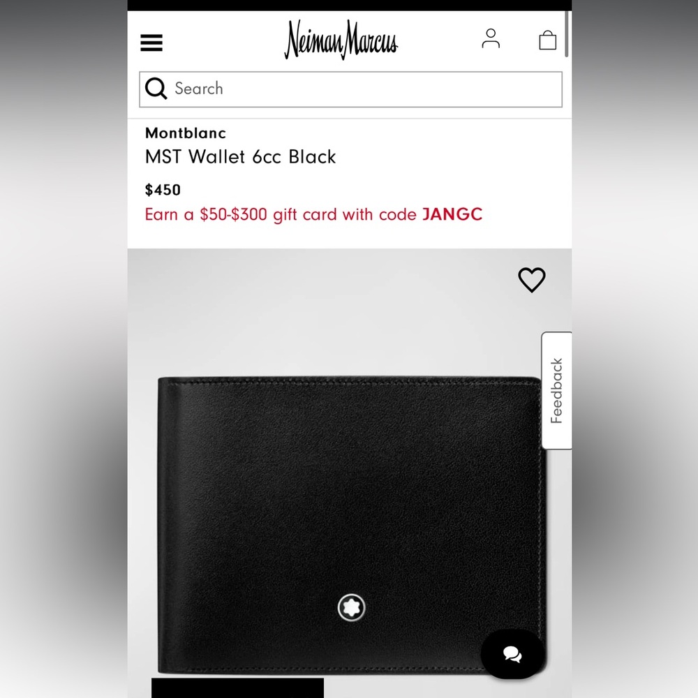 Almost new Montblanc MST 6cc men's wallet